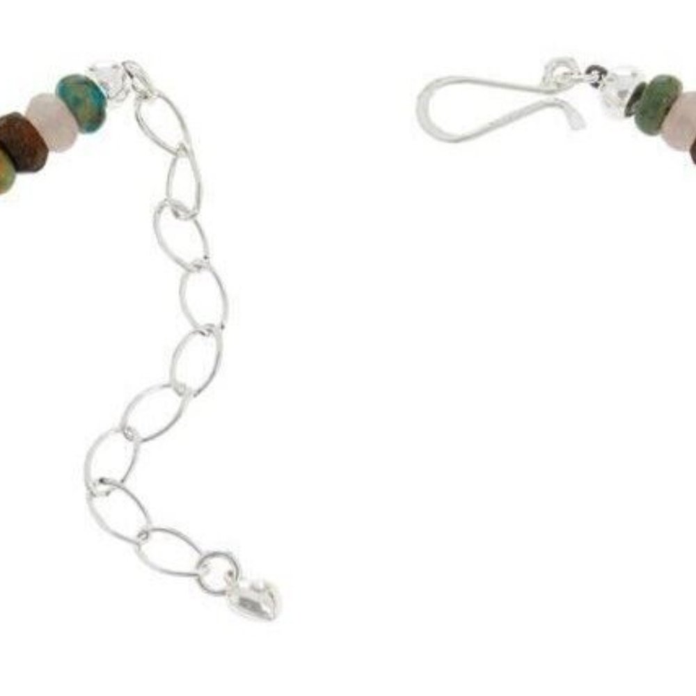 Jay King Sterling Silver MultiColor MultiGemstone Bead Necklace 18" - Picture 4 of 4